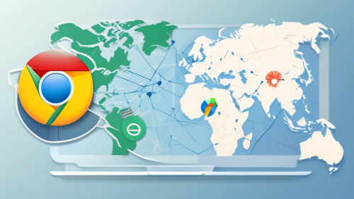 Create an image depicting a modern web browser (Google Chrome) with multiple tabs open, showcasing different VPN services with their logos and Free labels. The background should feature an interconnected world map emphasizing global accessibility and online privacy. Add a lock icon slightly above the browser window to symbolize secure browsing.